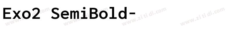 Exo2 SemiBold字体转换